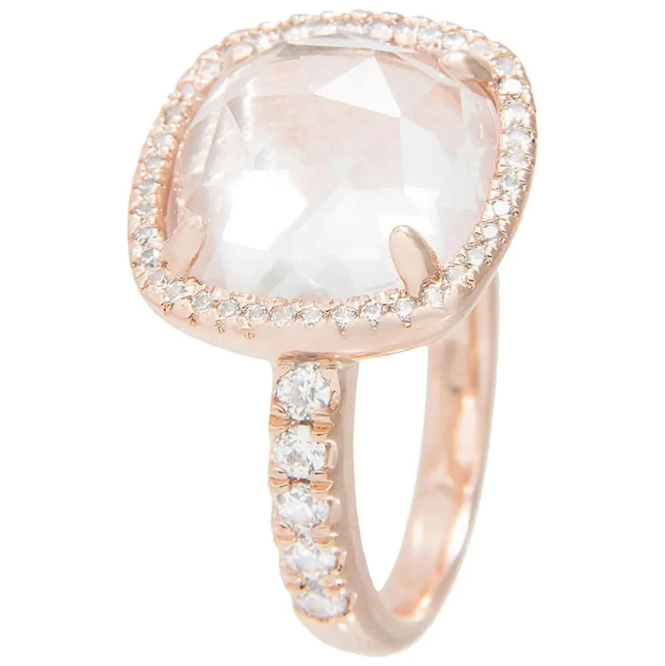 Bronzallure 18ct Rose Gold Plated Quartz Dress Ring