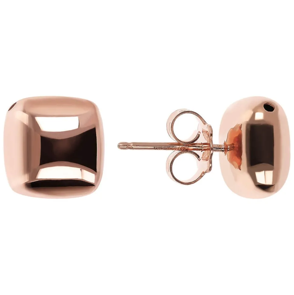 Bronzallure 18ct Rose Gold Plated Stud Earrings