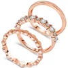 Bronzallure 18ct Rose Gold-Plated Set of Stackable Rings