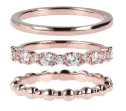 Bronzallure 18ct Rose Gold-Plated Set of Stackable Rings