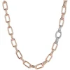 Bronzallure Polished Long Link Cubic Zirconia Necklace