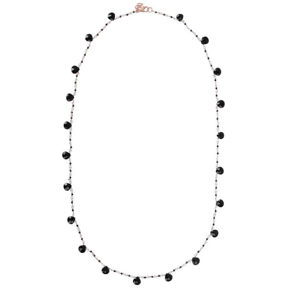 Bronzallure Purezza Collection Black Spinel 20" Ladies Necklet
