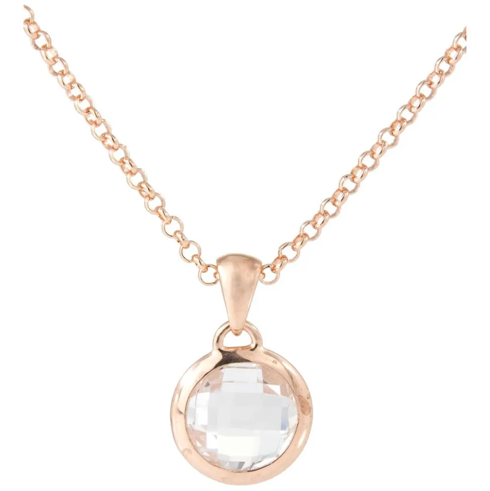 Bronzallure Round Crystal Pendant