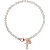 Bronzallure Tennis Gemstone With Charm Initial T Bracelet