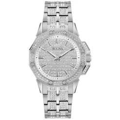 Bulova Crystal 34mm Crystal Dial & Bracelet Stainless Steel Watch