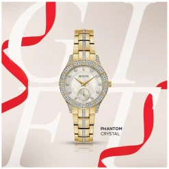 Bulova Crystal Phantom 31mm Pearlised Dial Bracelet Watch
