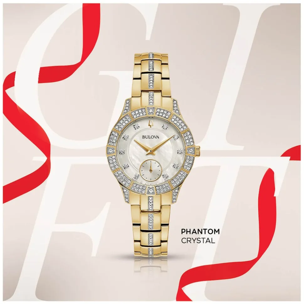 Bulova Crystal Phantom 31mm Pearlised Dial Bracelet Watch
