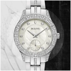 Bulova Crystal Phantom 31mm Pearlised Dial Bracelet Watch