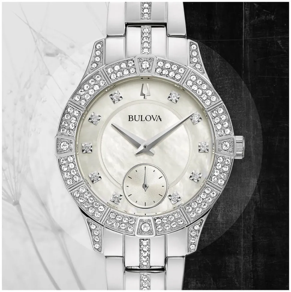 Bulova Crystal Phantom 31mm Pearlised Dial Bracelet Watch