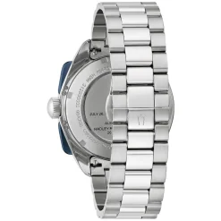 Bulova Heritage Lunar Pilot 43.5mm Chronograph White & Blue Dial Bracelet Watch
