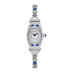 Bulova Heritage Miss America Limited Edition 18.3mm Silver Dial Blue Hands Steel Bracelet Watch