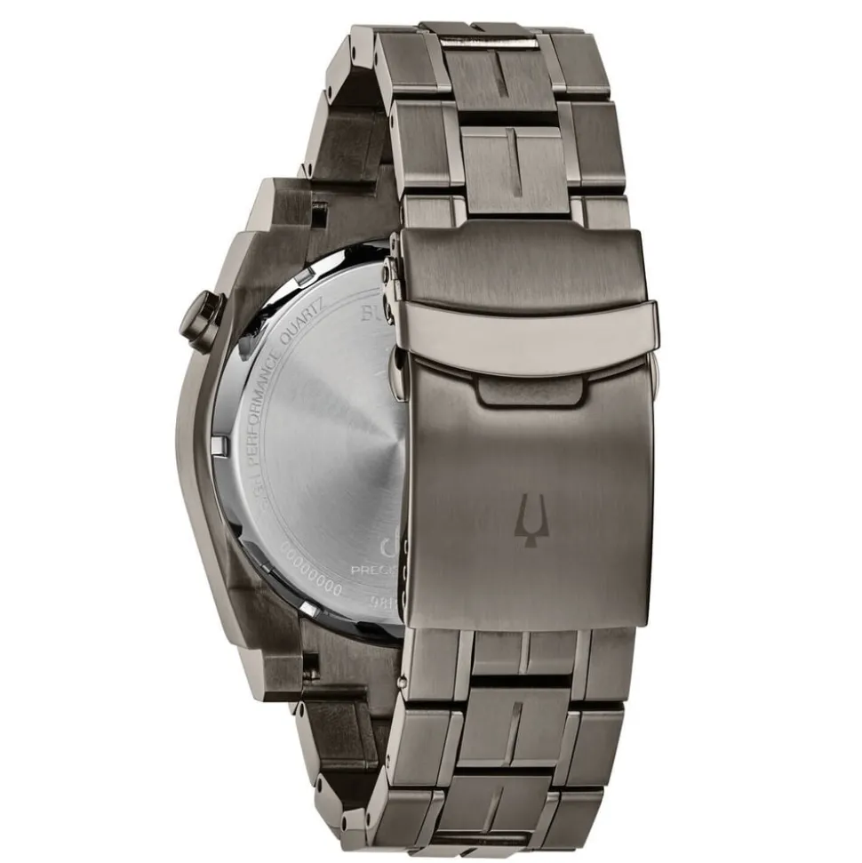 Bulova Precisionist 46.5mm Steel Case Black Dial Watch