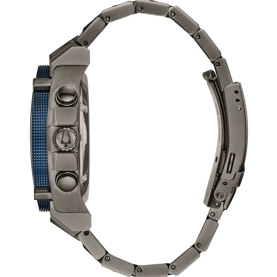 Bulova Precisionist 46.5mm Steel Case Black Dial Watch