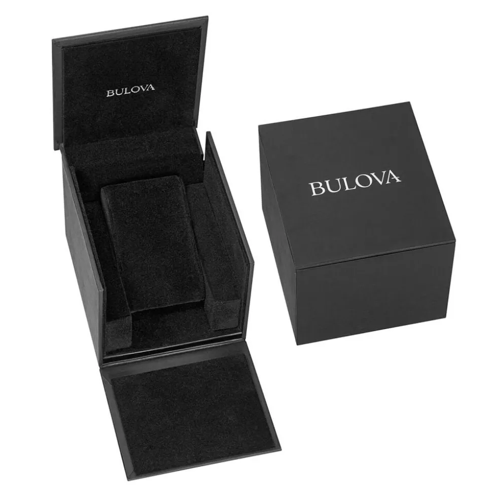 Bulova Precisionist 46.5mm Steel Case Black Dial Watch