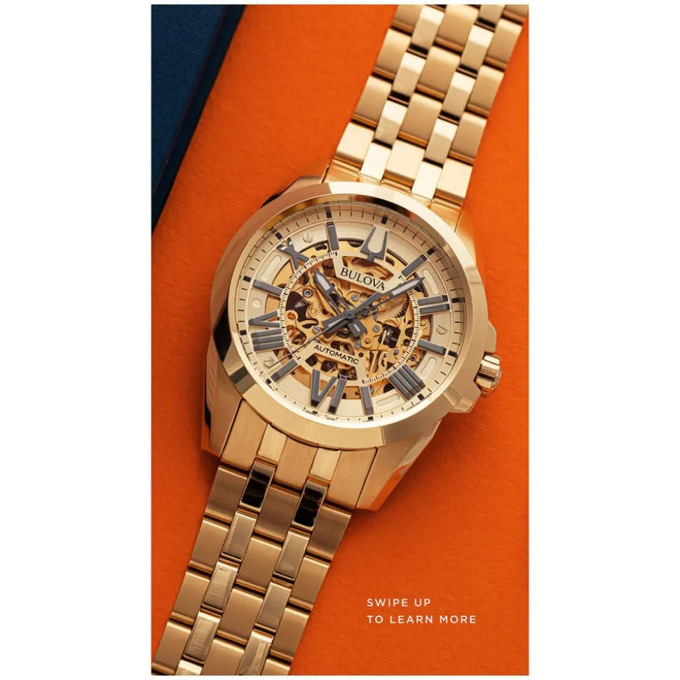 Bulova Sutton Automatic 43mm Gold-Yellow Bracelet Watch