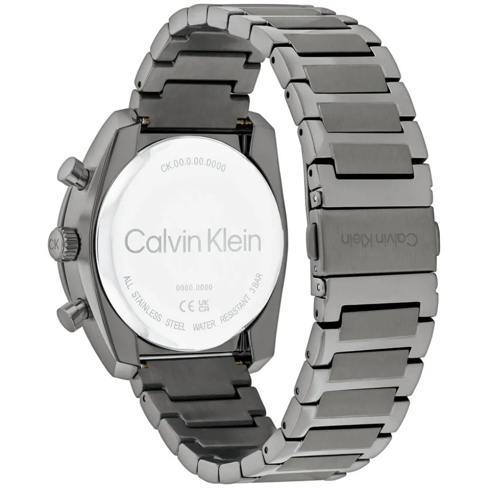 Calvin Klein CK Flex 42mm Black Dial Grey Stainless Steel Bracelet Watch