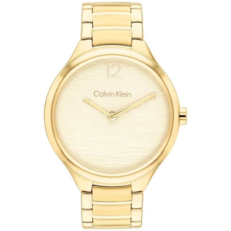 Calvin Klein Delight 38mm Gold Dial Gold Tone Stainless Steel Bracelet Watch