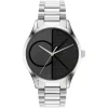 Calvin Klein Iconic 40mm Black Monogramed Dial Steel Bracelet Watch