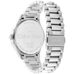 Calvin Klein Iconic 40mm Black Monogramed Dial Steel Bracelet Watch