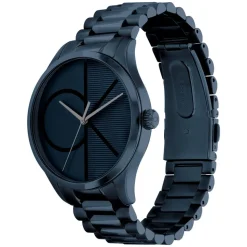 Calvin Klein Iconic 40mm Dark Blue Monogramed Dial Blue Bracelet Watch
