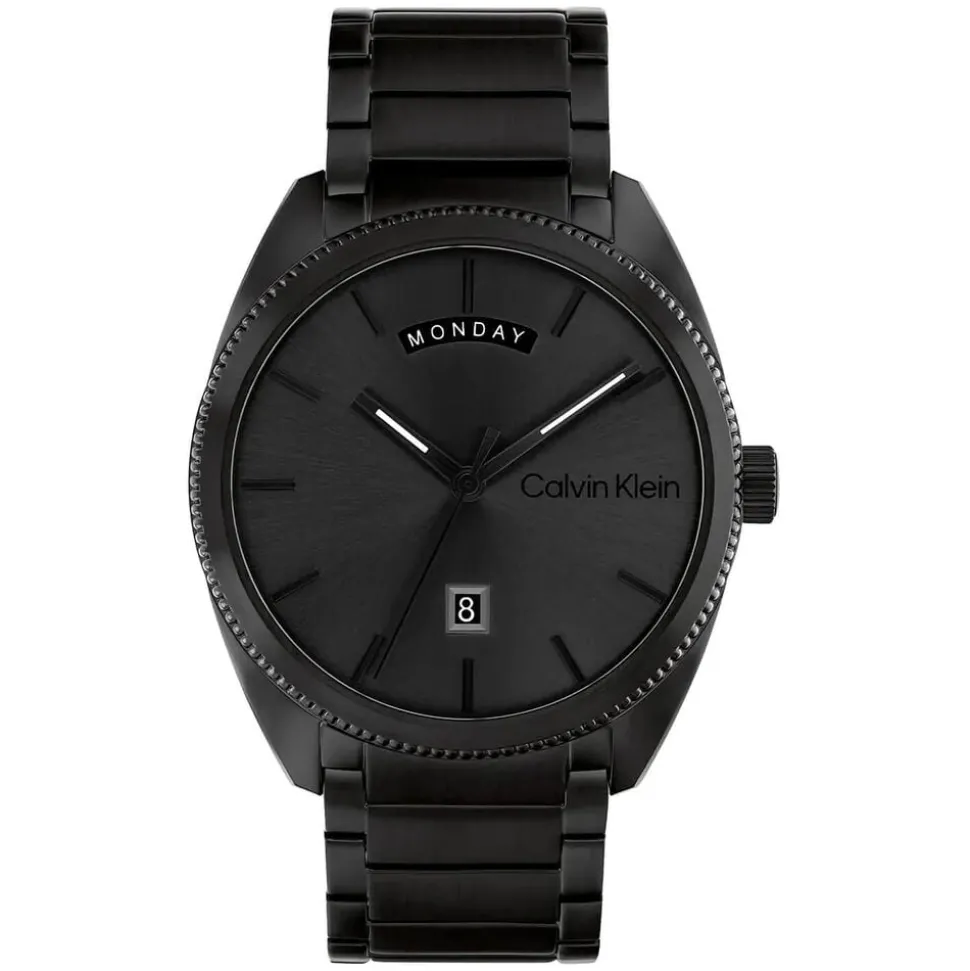 Calvin Klein 42mm Black Dial Steel Bracelet Watch