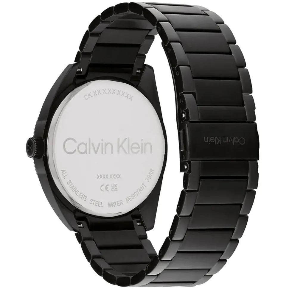 Calvin Klein 42mm Black Dial Steel Bracelet Watch