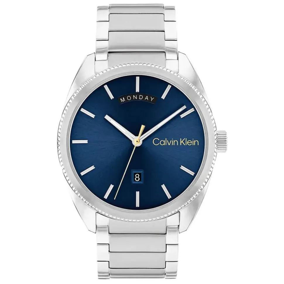 Calvin Klein 42mm Blue Dial Steel Bracelet Watch
