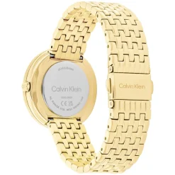 Calvin Klein 34mm Green Dial Yellow Gold IP Steel Bracelet Watch