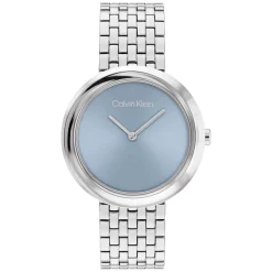 Calvin Klein 34mm Light Blue Dial Stainless Steel Bracelet Watch