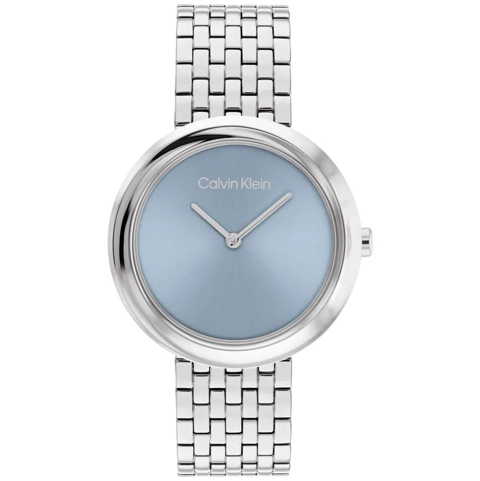 Calvin Klein 34mm Light Blue Dial Stainless Steel Bracelet Watch