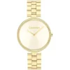 Calvin Klein 32mm Yellow Gold Dial Steel Bracelet Watch