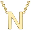 9 Carat Yellow Gold Petite Initial N Necklet