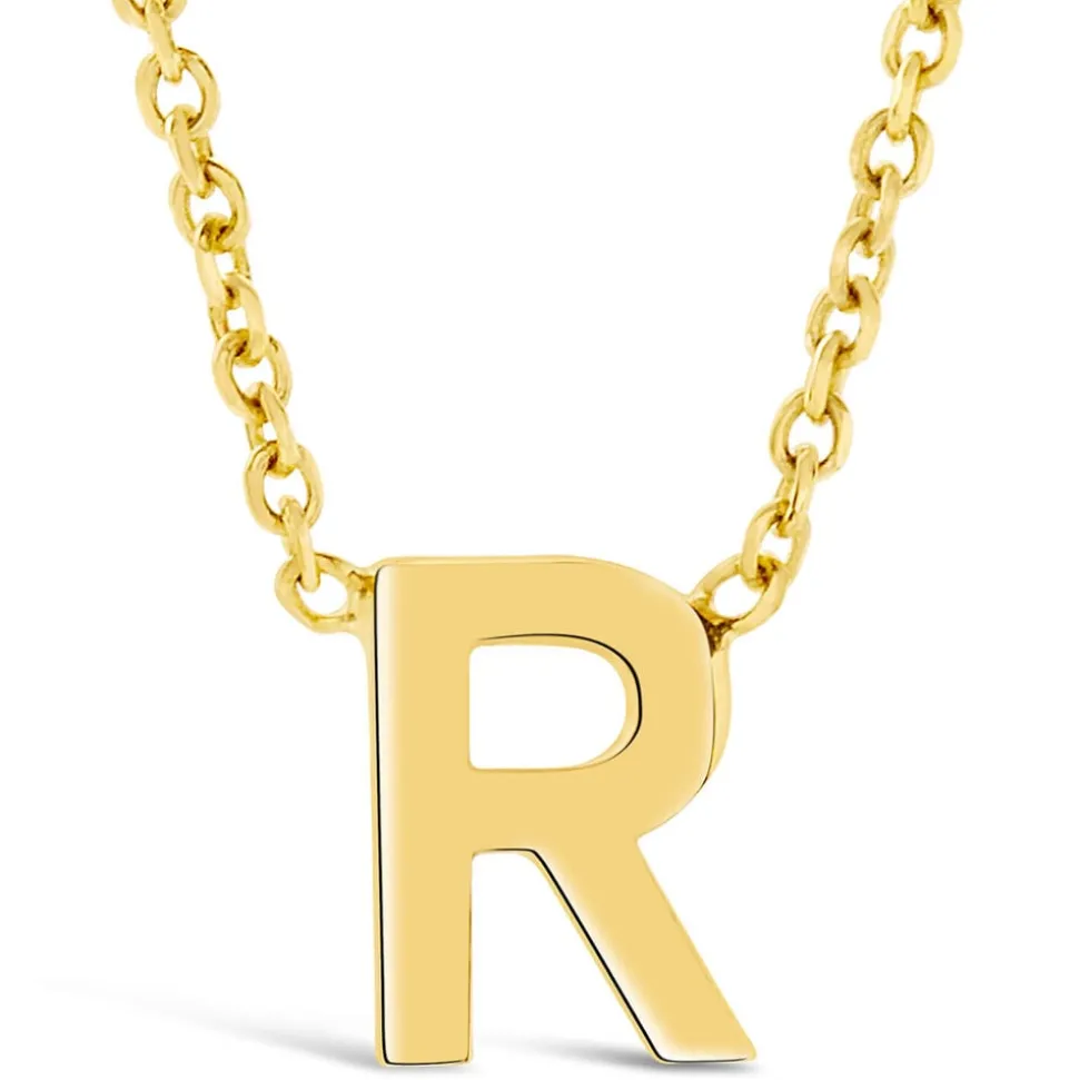 9 Carat Yellow Gold Petite Initial R Necklet