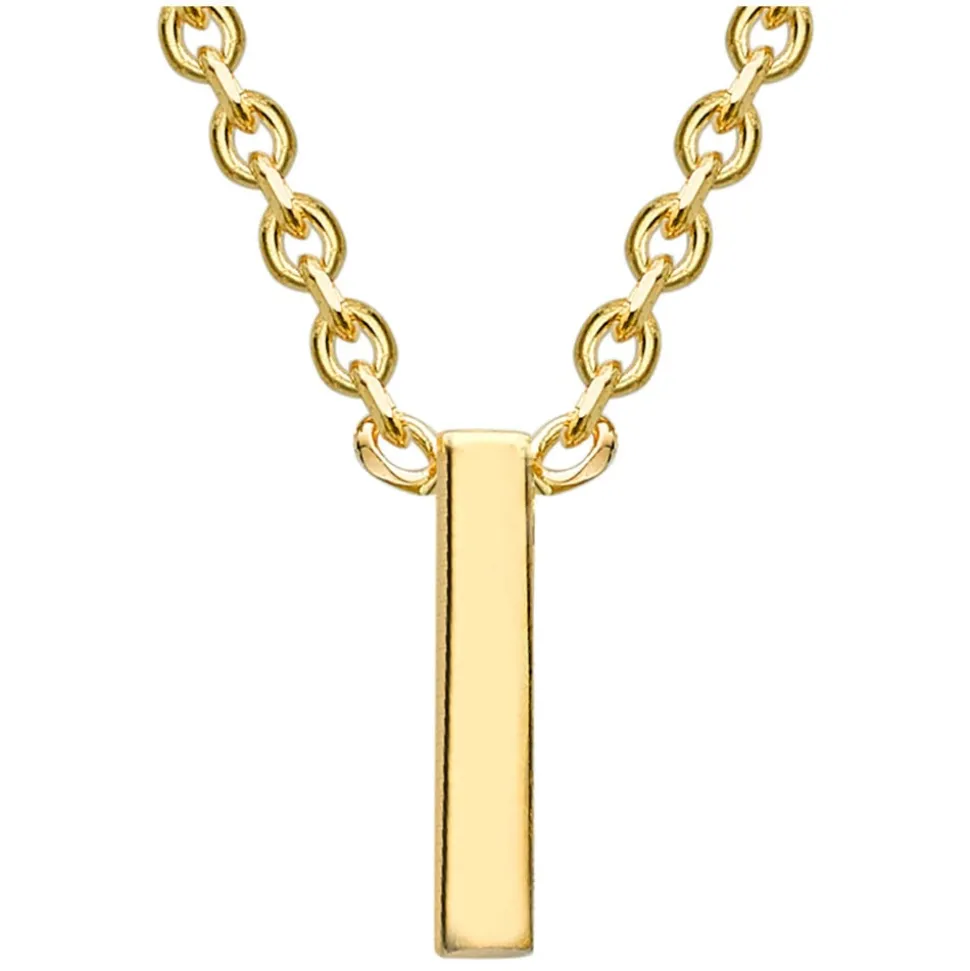 9 Carat Yellow Gold Petite Initial I Necklet