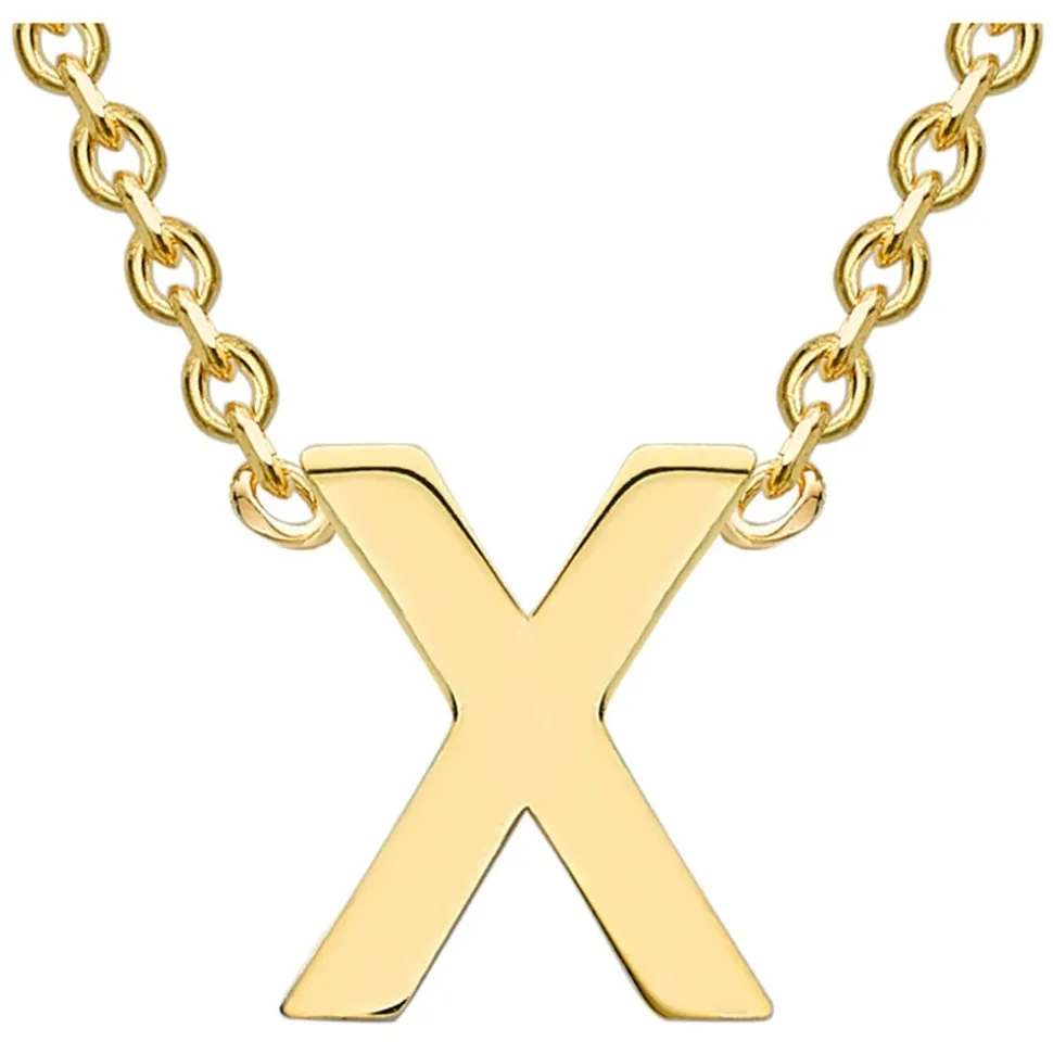 9 Carat Yellow Gold Petite Initial X Necklet