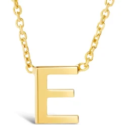 9 Carat Yellow Gold Petite Initial E Necklet