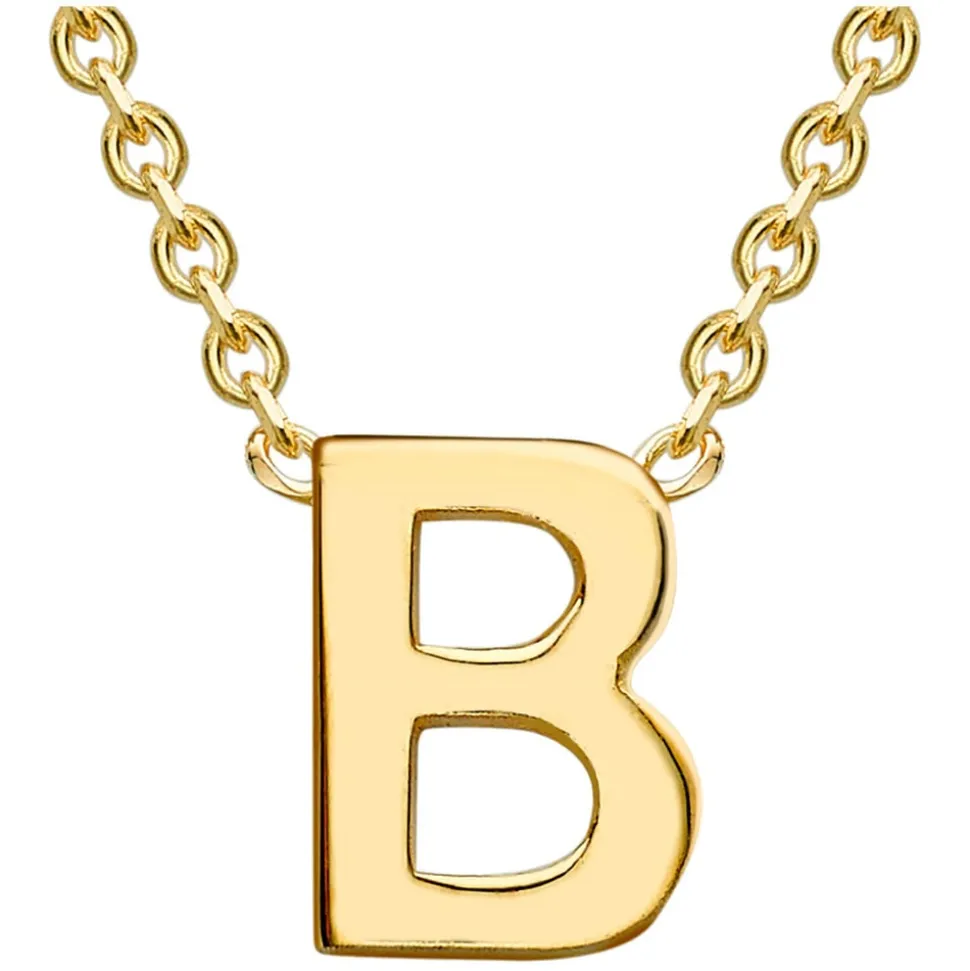 9 Carat Yellow Gold Petite Initial B Necklet