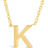 9 Carat Yellow Gold Petite Initial K Necklet