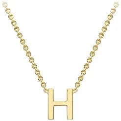 9 Carat Yellow Gold Petite Initial H Necklet