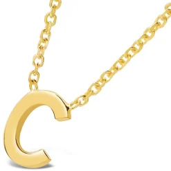 9 Carat Yellow Gold Petite Initial C Necklet