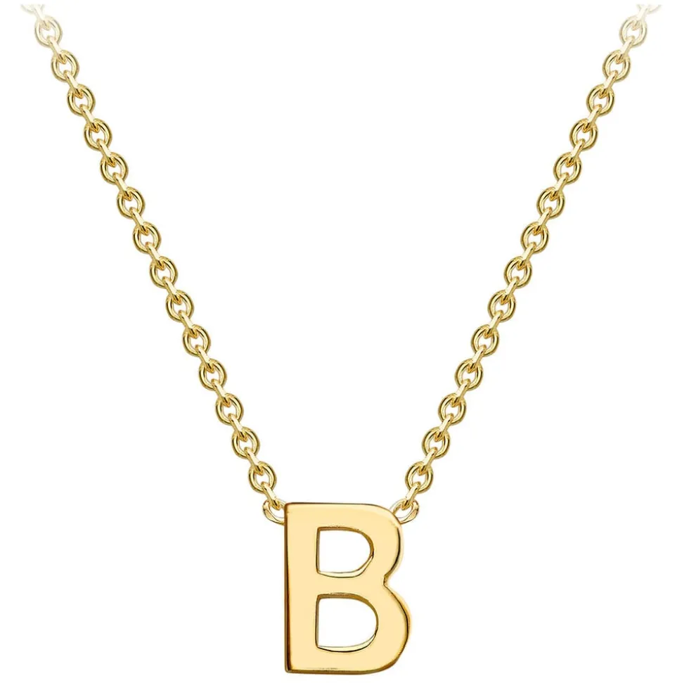 9 Carat Yellow Gold Petite Initial B Necklet