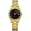 Citizen Eco Drive Octavia 28mm Black Dial Yellow Gold Case Watch