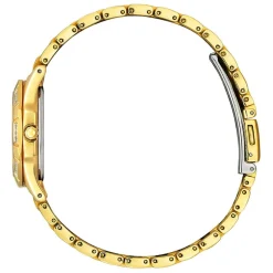 Citizen Eco Drive Octavia 28mm Black Dial Yellow Gold Case Watch