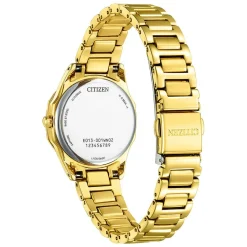 Citizen Eco Drive Octavia 28mm Black Dial Yellow Gold Case Watch