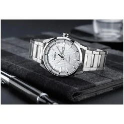 Citizen Eco Drive Silver Dial Stainless Steel Bracelet 42mm Mens Watch