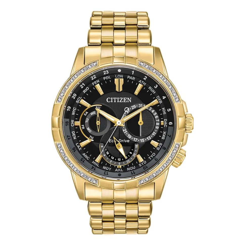 Citizen Eco-Drive Calendrier Diamond 44mm Men's Watch