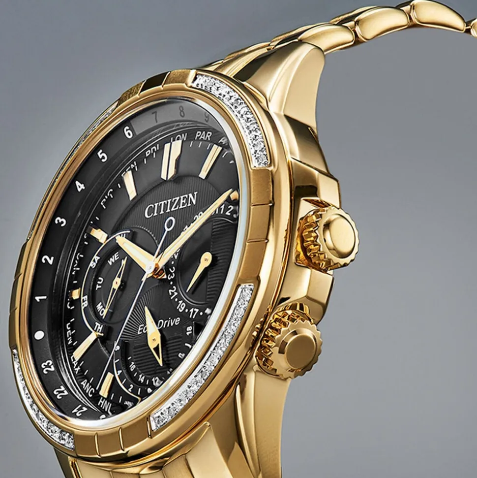 Citizen Eco-Drive Calendrier Diamond 44mm Men's Watch