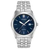 Citizen Eco-Drive Corso blue dial stainless steel bracelet watch