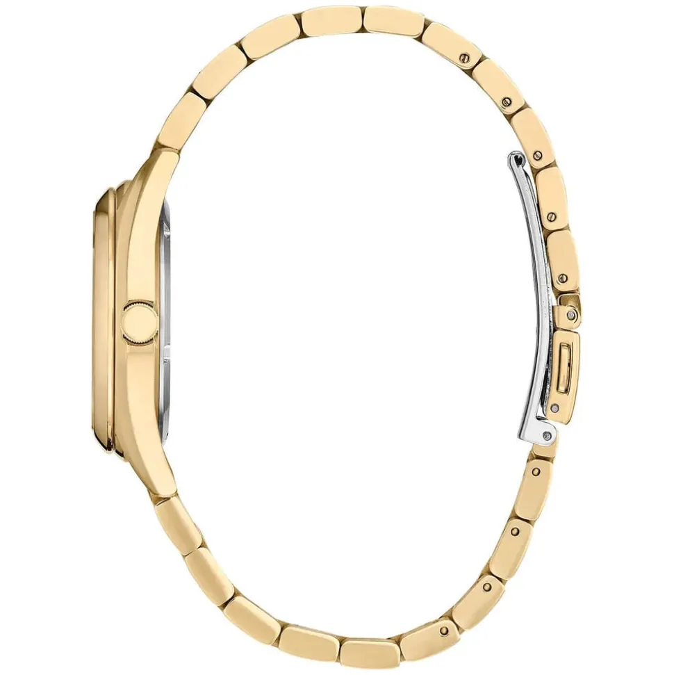 Citizen Eco-Drive Diamond 33mm MOP Dial Gold Toned Steel Bracelet Watch