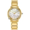 Citizen Eco-Drive L Arcly 31mm MOP Dial Gold-Toned Steel Bracelet Watch